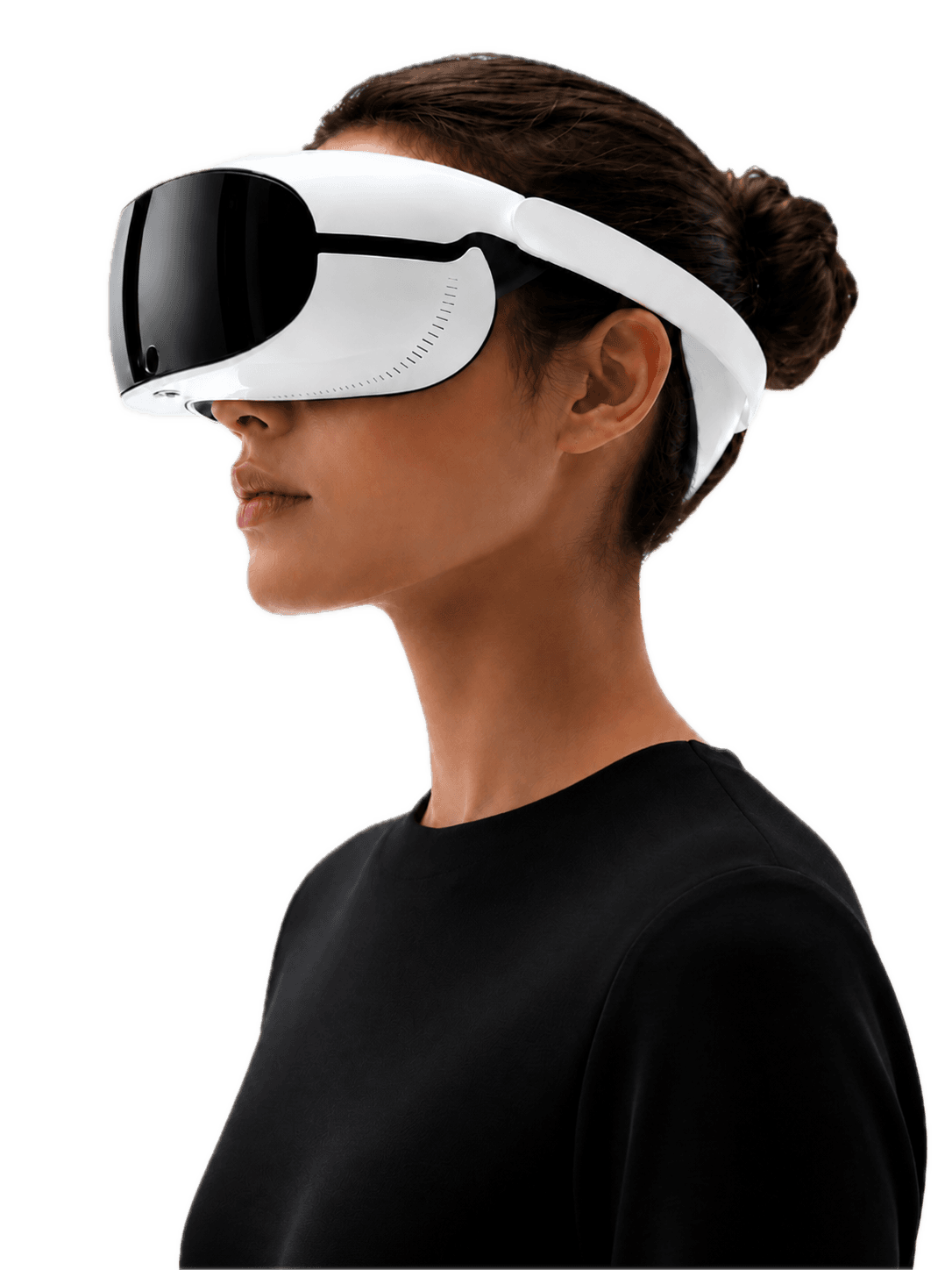 Person mit XR-Headset im Profil